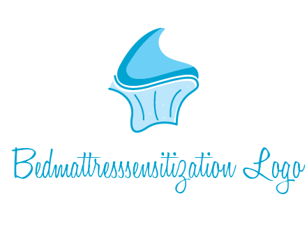 abstract curvy cupcake logo
