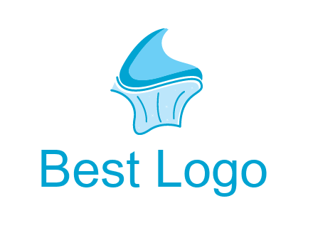 abstract curvy cupcake logo