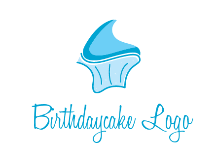 abstract curvy cupcake logo