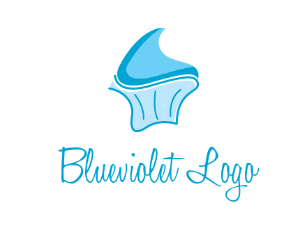 abstract curvy cupcake logo