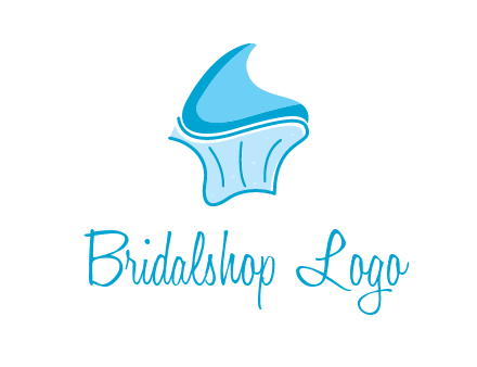 abstract curvy cupcake logo