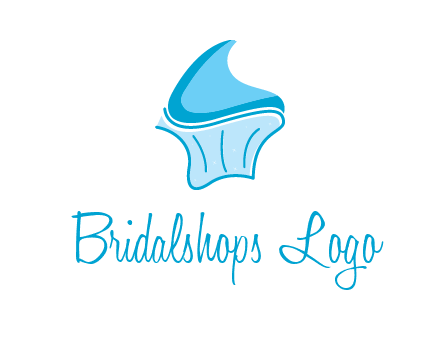 abstract curvy cupcake logo