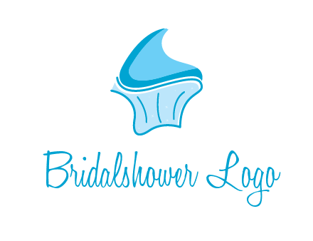abstract curvy cupcake logo