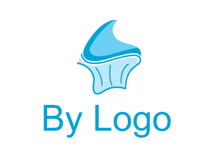 abstract curvy cupcake logo