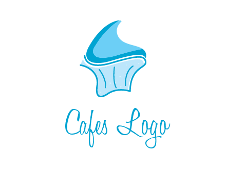 abstract curvy cupcake logo