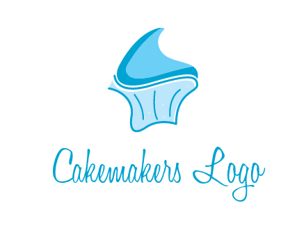 abstract curvy cupcake logo