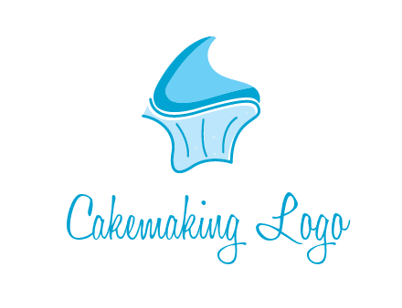 abstract curvy cupcake logo