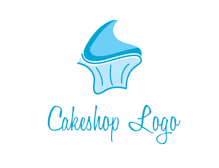 abstract curvy cupcake logo