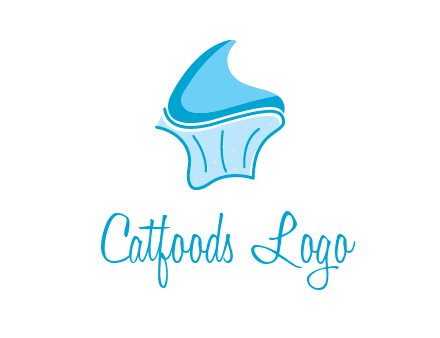 abstract curvy cupcake logo