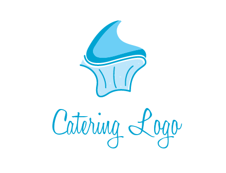abstract curvy cupcake logo