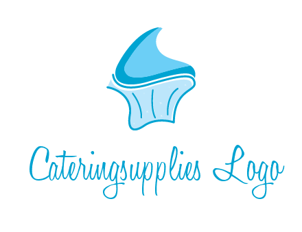 abstract curvy cupcake logo