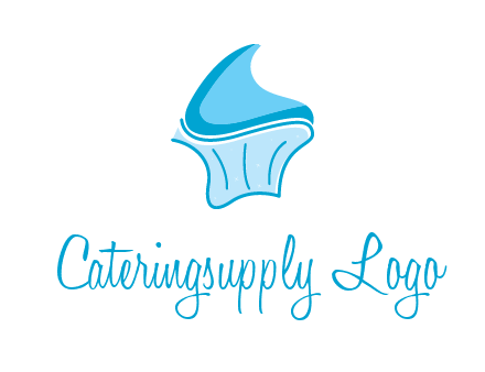 abstract curvy cupcake logo