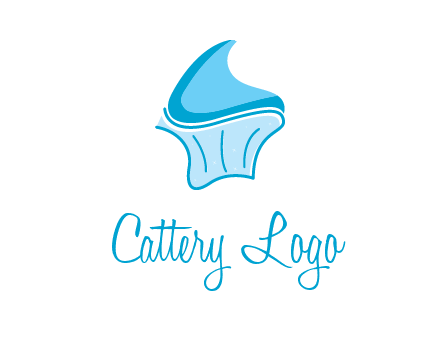 abstract curvy cupcake logo
