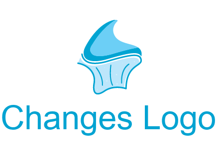 abstract curvy cupcake logo