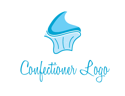 abstract curvy cupcake logo