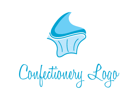 abstract curvy cupcake logo
