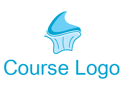 abstract curvy cupcake logo