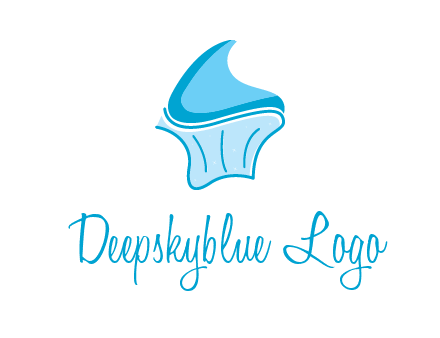 abstract curvy cupcake logo