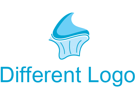 abstract curvy cupcake logo