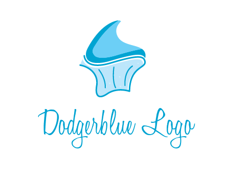abstract curvy cupcake logo
