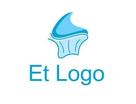 abstract curvy cupcake logo