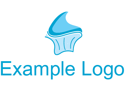 abstract curvy cupcake logo