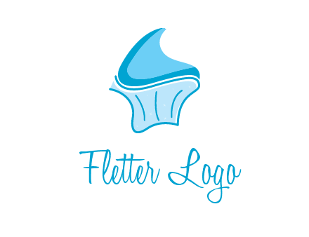 abstract curvy cupcake logo