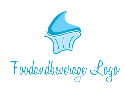 abstract curvy cupcake logo