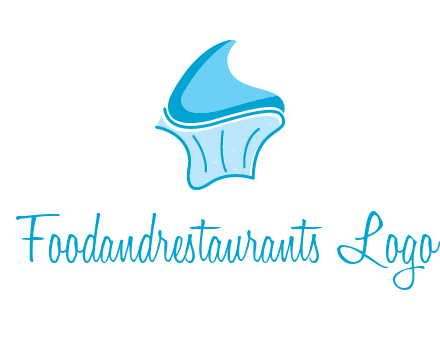 abstract curvy cupcake logo