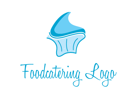 abstract curvy cupcake logo