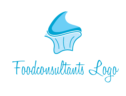 abstract curvy cupcake logo
