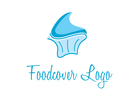 abstract curvy cupcake logo