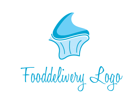 abstract curvy cupcake logo