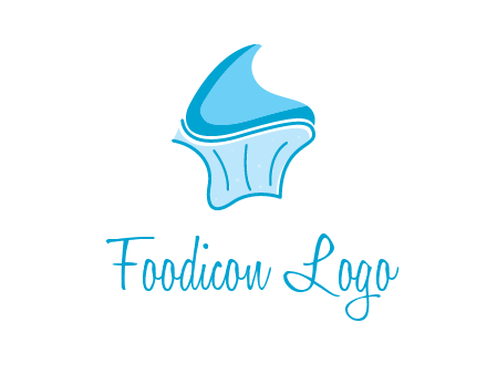 abstract curvy cupcake logo
