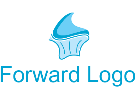abstract curvy cupcake logo