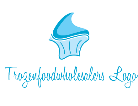abstract curvy cupcake logo