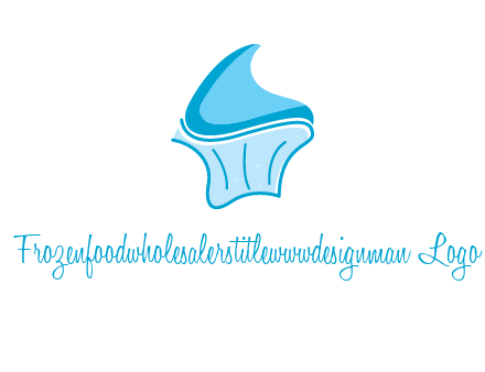 abstract curvy cupcake logo