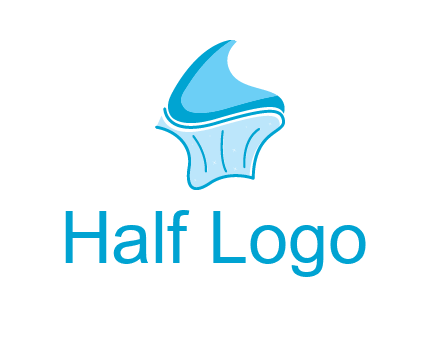 abstract curvy cupcake logo