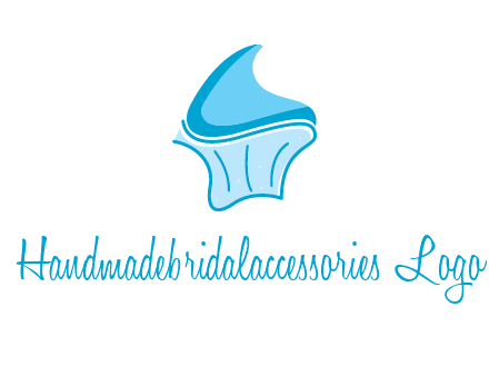 abstract curvy cupcake logo