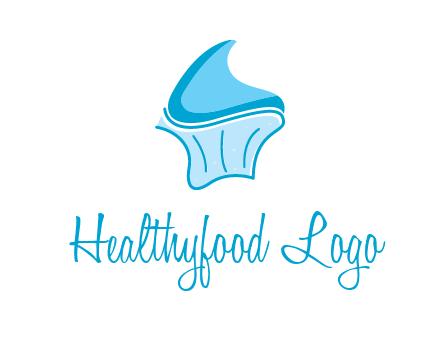 abstract curvy cupcake logo