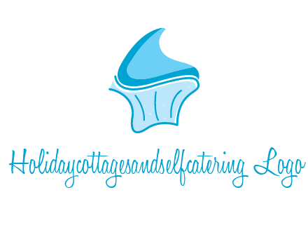 abstract curvy cupcake logo