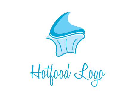 abstract curvy cupcake logo