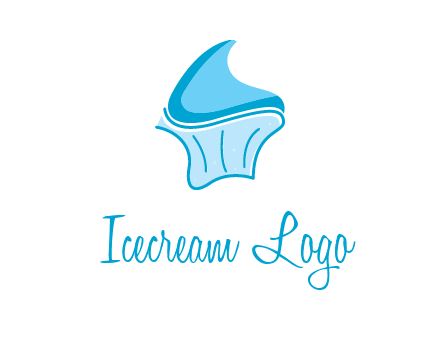 abstract curvy cupcake logo
