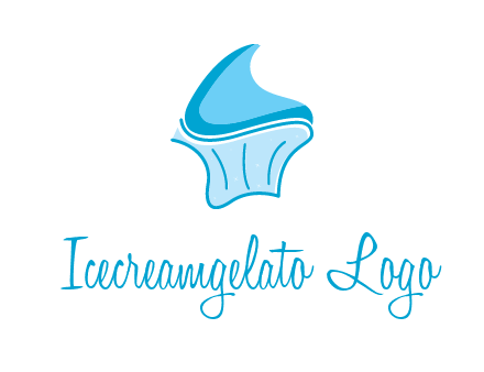 abstract curvy cupcake logo