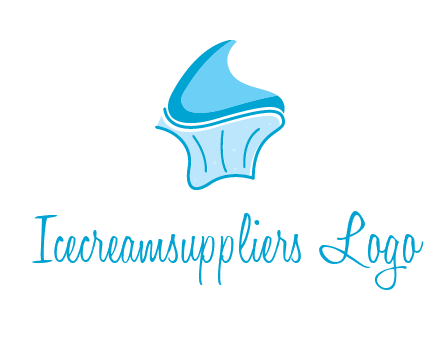 abstract curvy cupcake logo