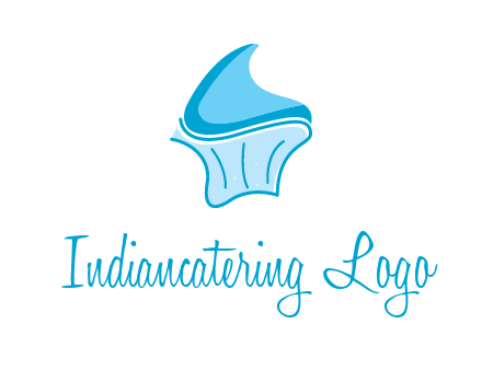 abstract curvy cupcake logo