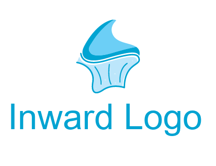 abstract curvy cupcake logo