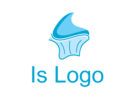 abstract curvy cupcake logo