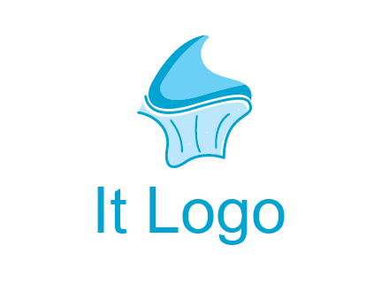 abstract curvy cupcake logo