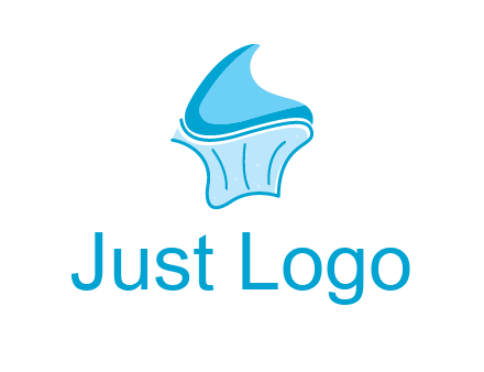 abstract curvy cupcake logo
